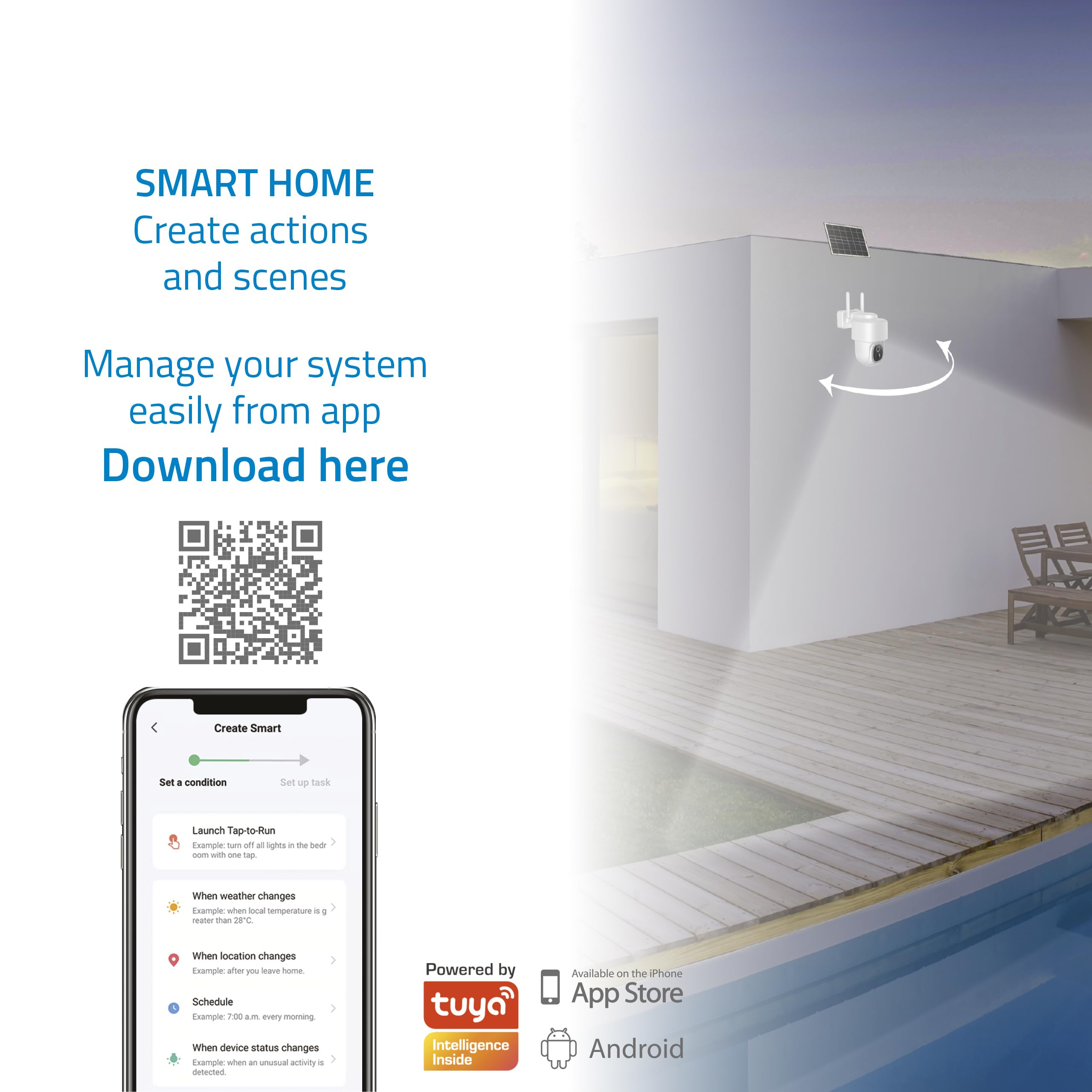 NIVIAN Telecamera Wifi Esterno SUPER HD, Batteria e Pannello Solare, Sorveglianza Senza Fili e Senza Pensieri | Rilevamento Umano, Visione Notturna, Audio Bidirezionale, Controllo App, Alexa/Google