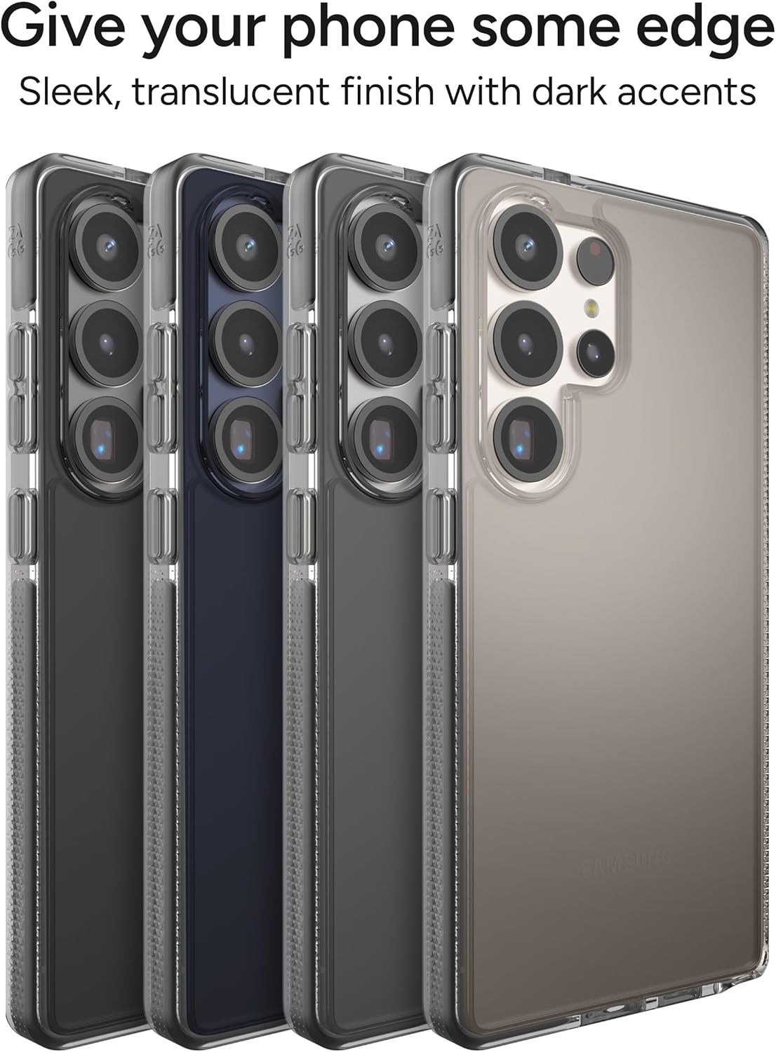 ZAGG Santa Cruz Samsung Galaxy S25 Ultra Case - Slim, 13ft Drop Protection, Wireless Charging Compatible, Graphene Strength, 70% Recycled Material, Anti-Scratch, Secure Grip, Midnight
