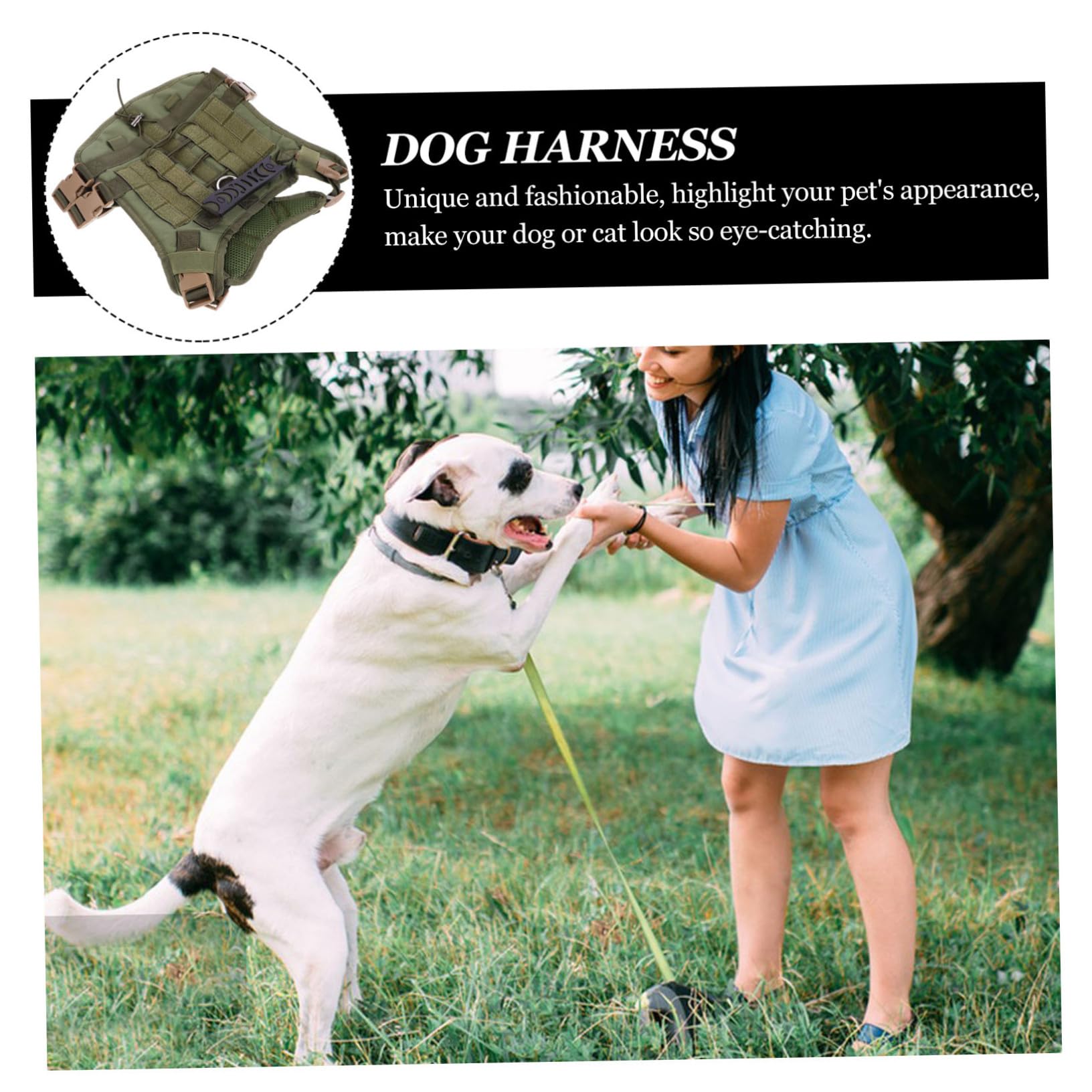 ifundom Trainingsweste für Deutsche Schäferhunde Praktische Hundegeschirr Weste aus Oxford Material Leicht und Verstellbar für Mittlere bis Große Hunde (10-45kg) Geeignet für Tägliche
