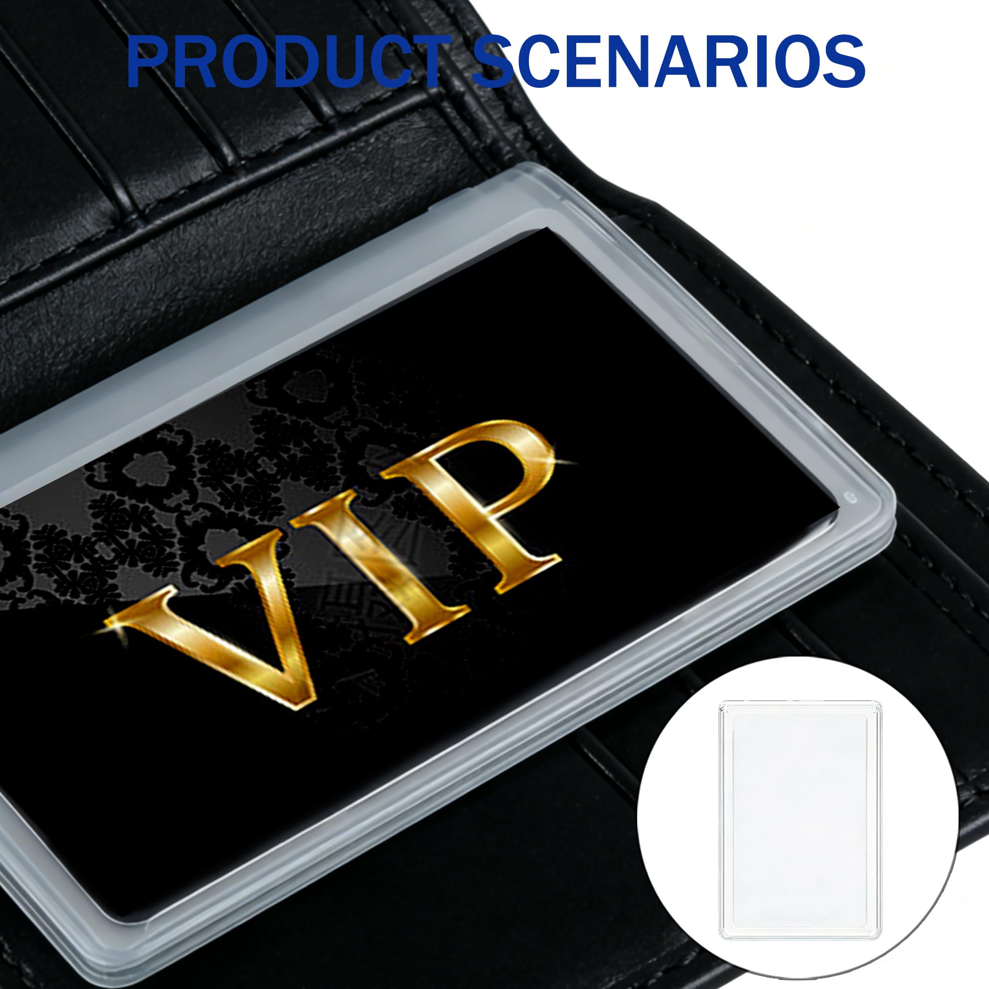 50PCS Plastic Card Sleeves, Clear Card Protector Sleeves for Credit Cards ID Cards, Photocard Sleeves - Image 4
