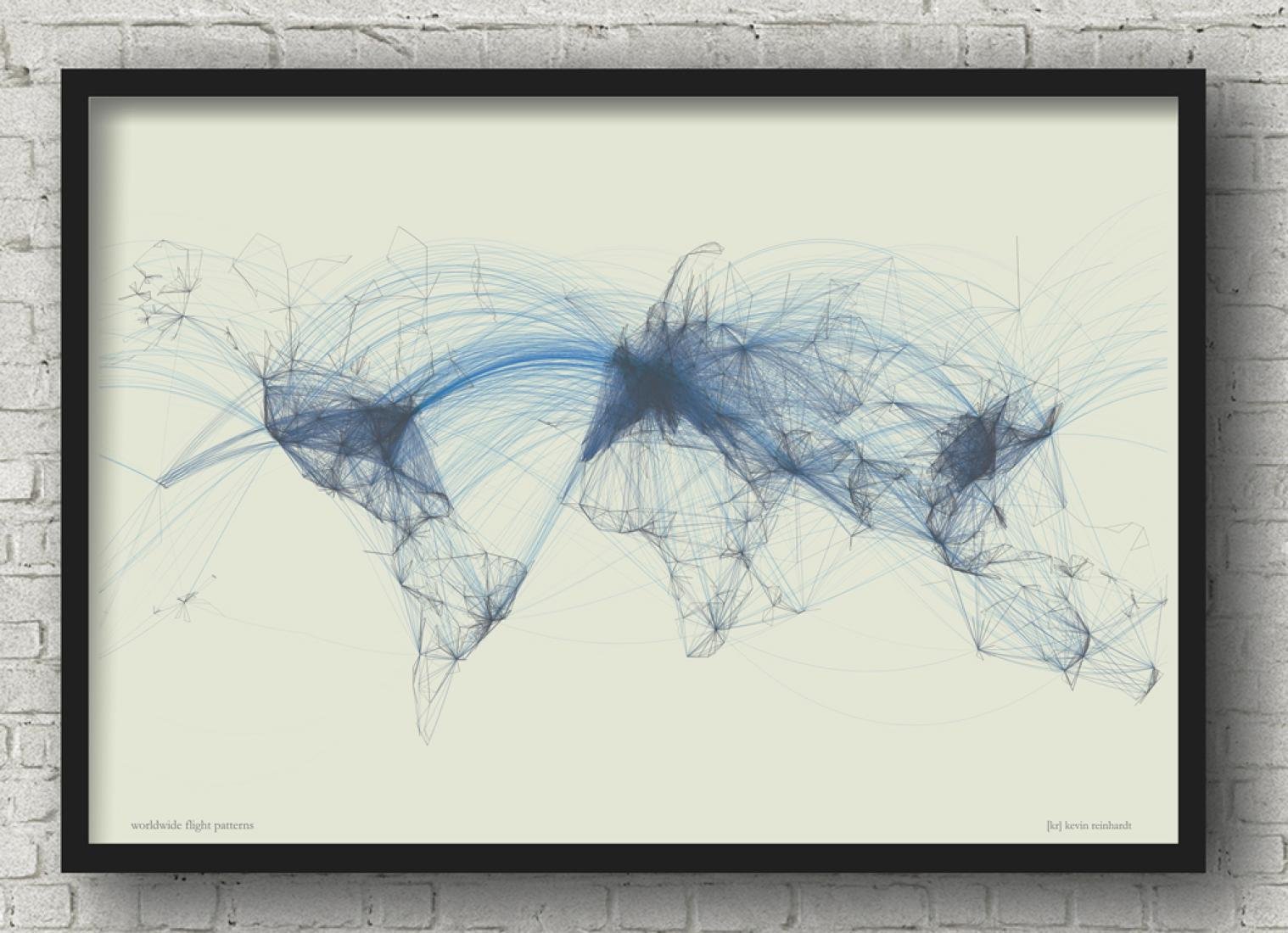 World Flight Patterns 16.5" x 23.5" by Kevin Reinhardt (Unframed)