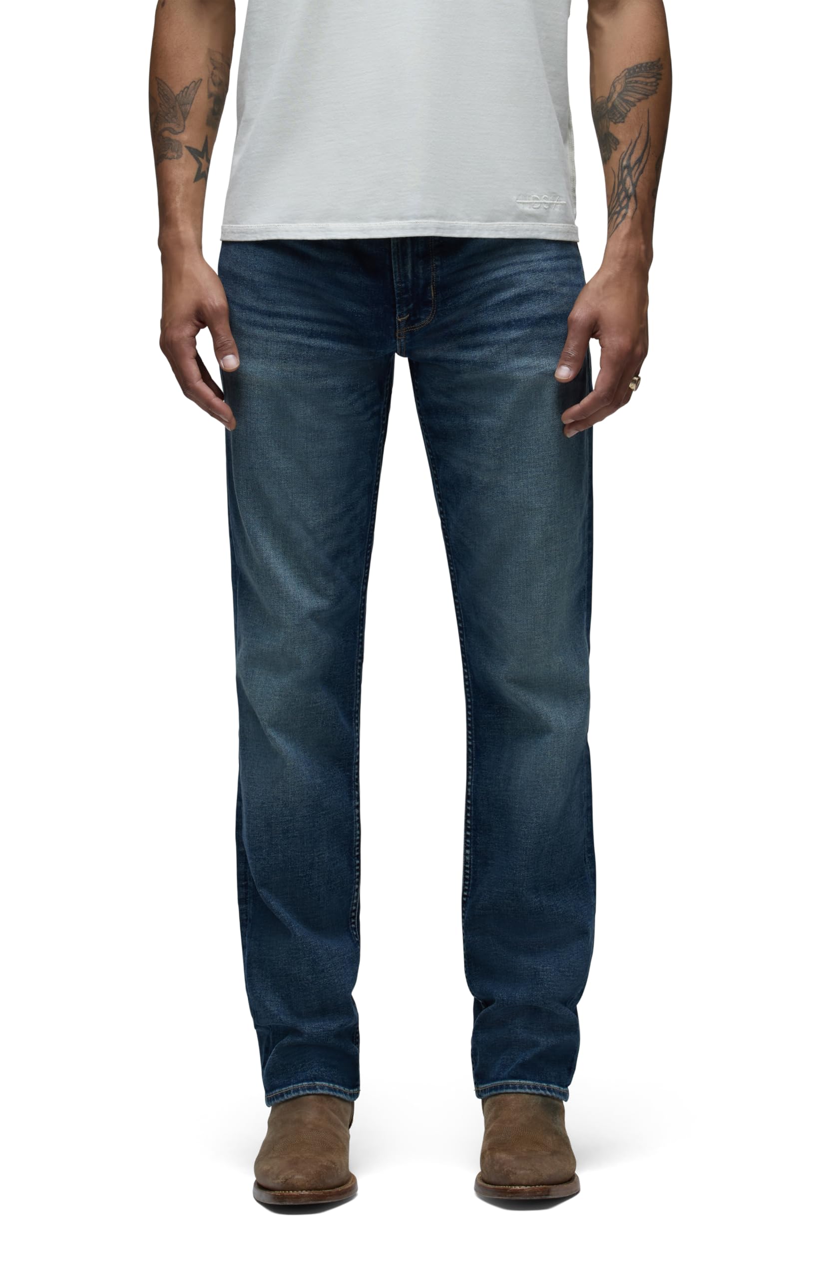 Hudson Mens Byron Slim Fit Straight Leg Jean