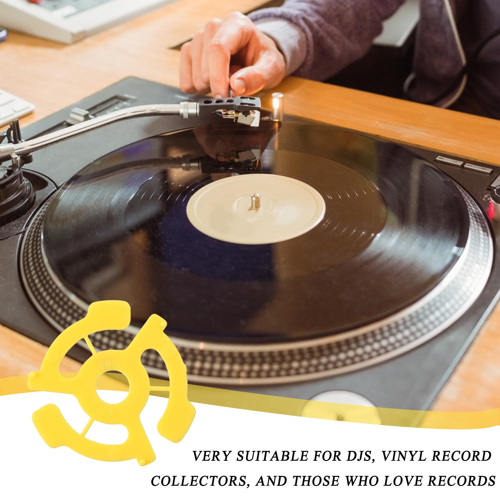 Record Disc Insert Snapklik.com : 100 Pcs Flat Plastic Record Adapters Snap In Inserts To ...
