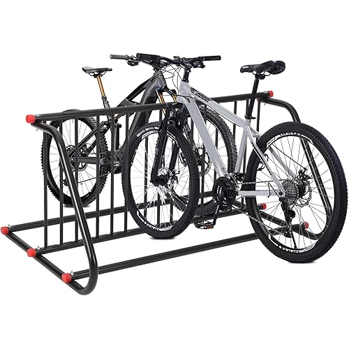 Commercial Bike Rack Outdoor, Metal Bicycle Parking Rack Stand, 10 Holders Commercial Bike Rack Garage Floor for Retail Shopping Centers, Schools, Backyards, Bike Shops(Double Side)