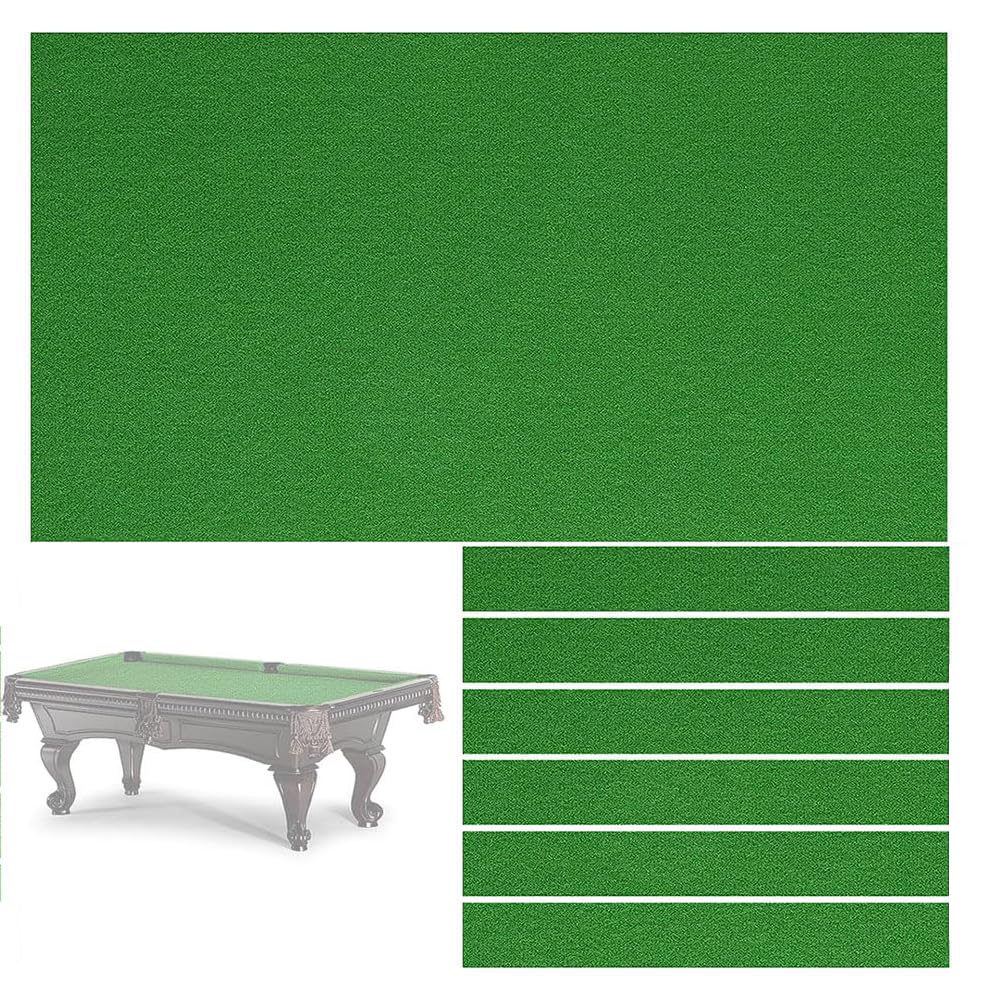Standard-Billardtischdecke, professionelles Billardtuch, 7' 8' 9' Hochleistungs-Tischfilzkissen mit 6-teiliger Seitenumwicklung, langlebige Bar-Hotel-Billardtischdecke, Auswahl zwischen Blau,Rot