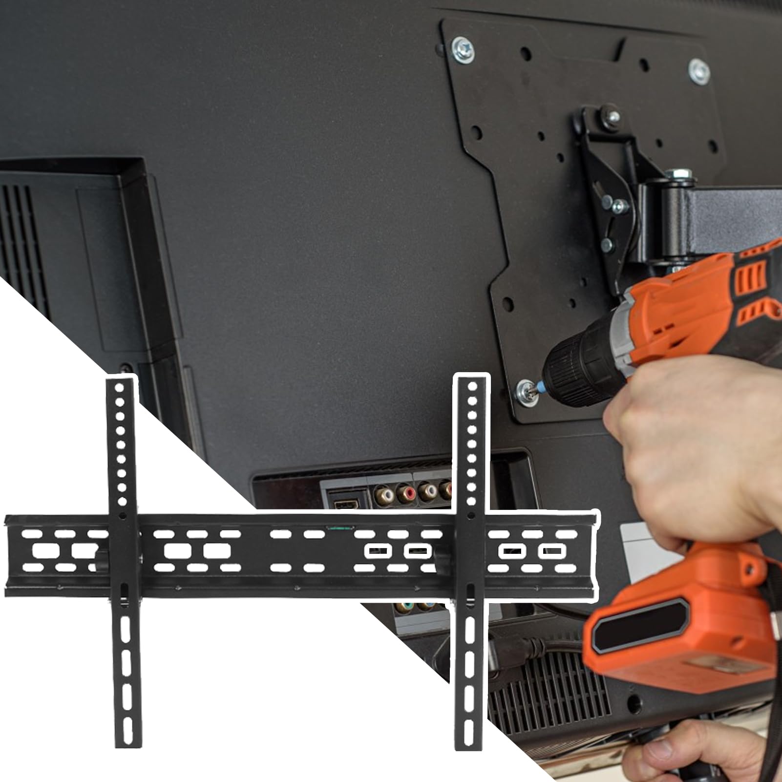 Supporto TV Braccio a Parete per TV e Monitor | Installazione Sottile per Schermi e con Livellamento