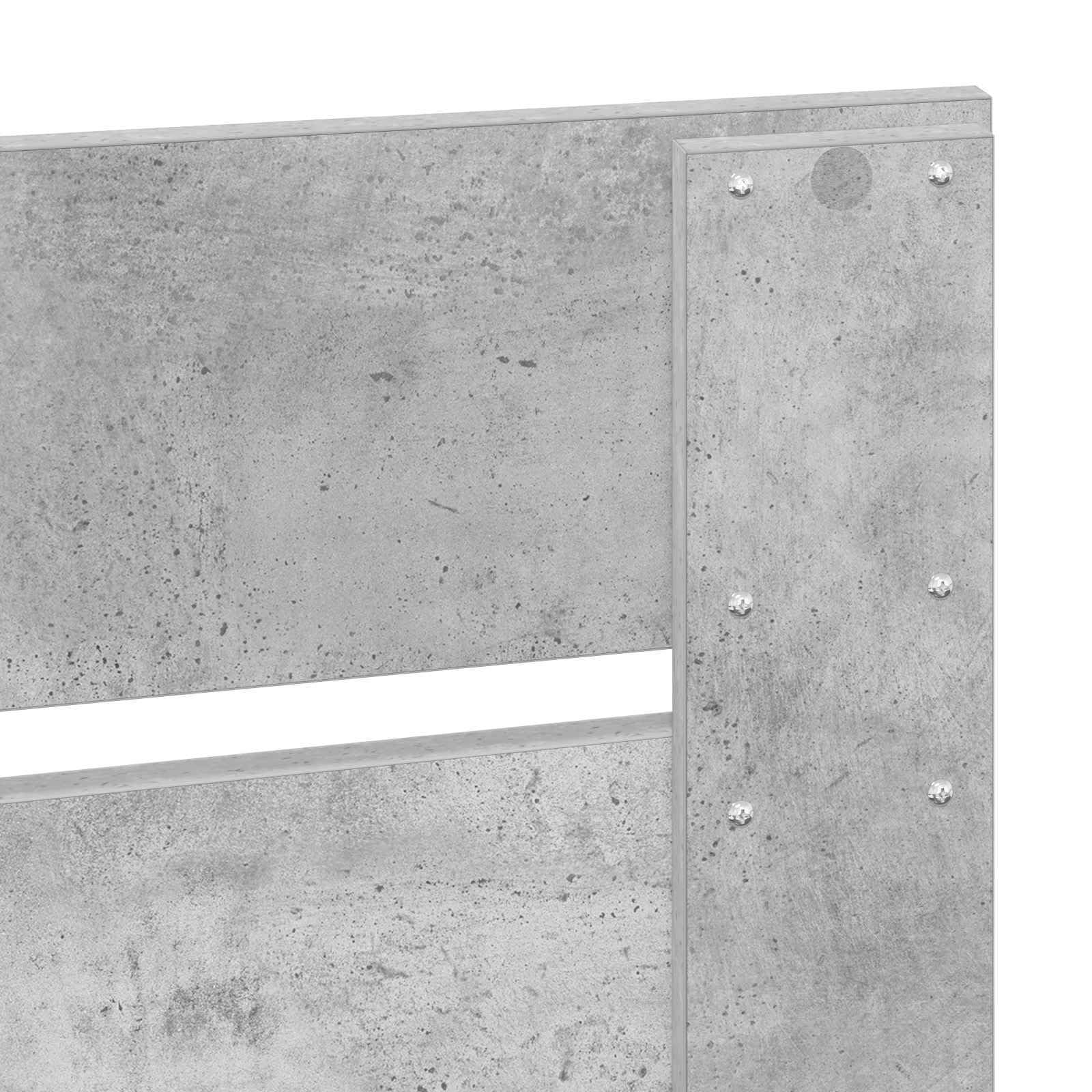 vidaXL Cabecero Gris Concreto Madera contrachapada, Cabecera Moderna y Rectangular, Toque Chic para tu Dormitorio, solución Sencilla para el Descanso