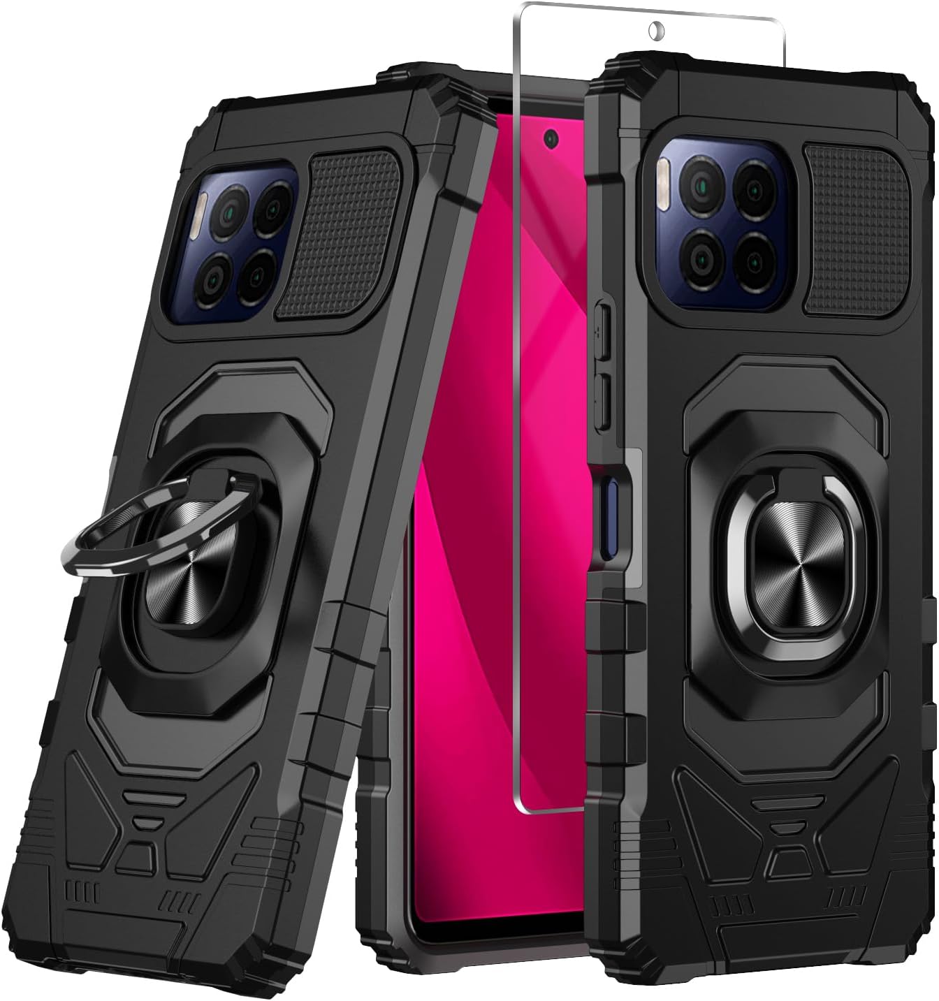 LCEHTOGYE Cover PerT-Mobile Revvl7Pros Pellicola Protettiva In Vetro Temperato,Custodie Morbido Silicone Case TPU Custodia PerT-Mobile Revvl7Pros (6,82") - WD11 - Foto 8