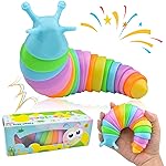 Cevioce Sensory Slug Fidget Toys,Fidget Slug Toys for Adults & Kids Party Favors,1 PC Cute Autism Sensory Toys for Autistic Children,Toddler Christmas Stocking StuffersTravel Toys for 3+