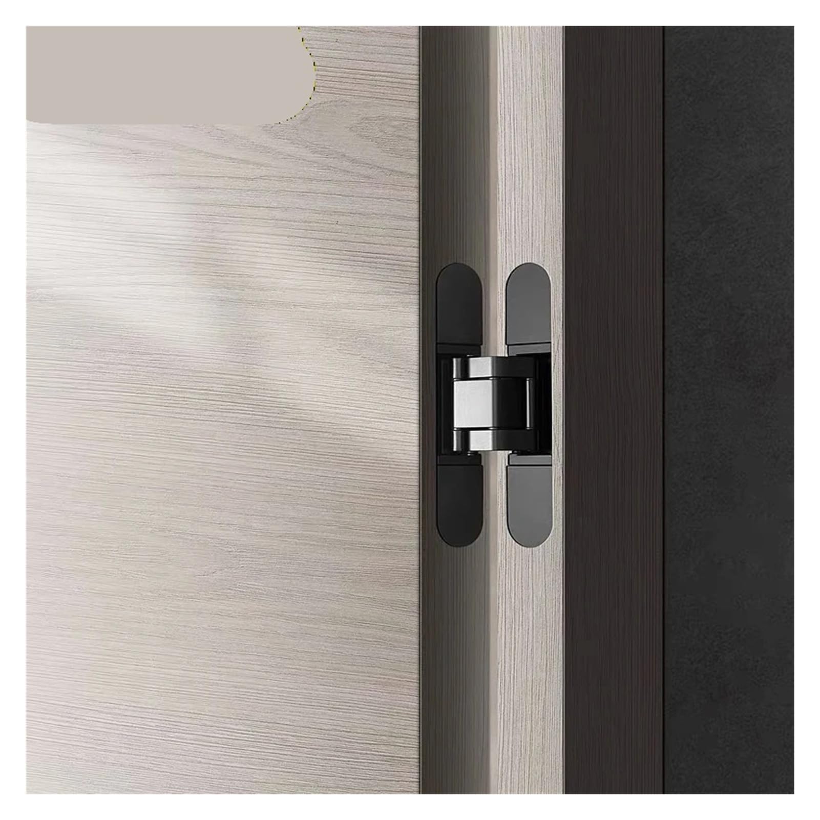 Bisagra de puerta oculta ajustable aleación zinc | Bisagra de puerta oculta ajustable de varios tamaños, multicolor, 2 piezas(Black,177*28mm)