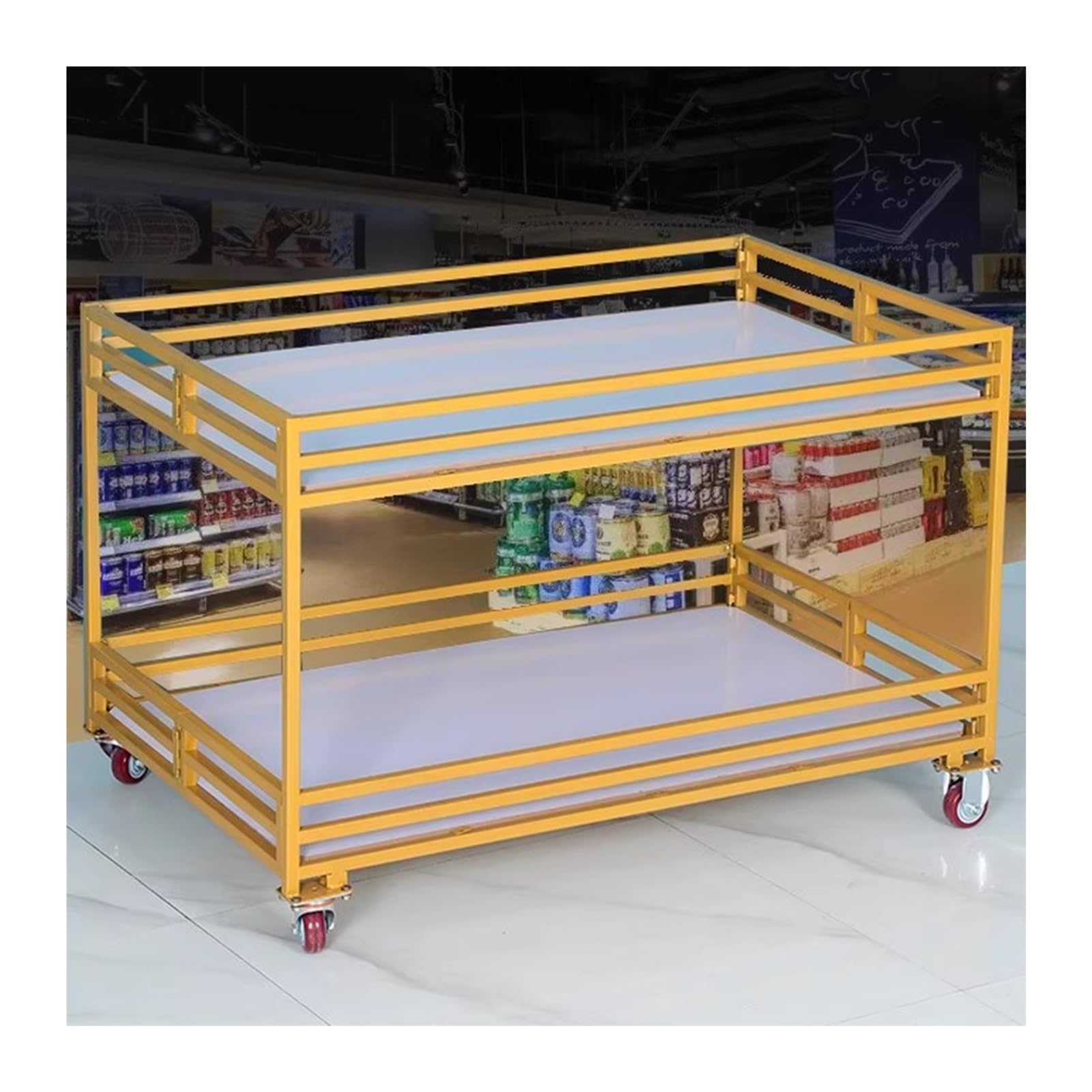 Espositore pieghevole leggero per mercato con carrello di vendita all'aperto per promuovere la tavola banco per vetrine alimentari per mercati (d 100x80x85cm)