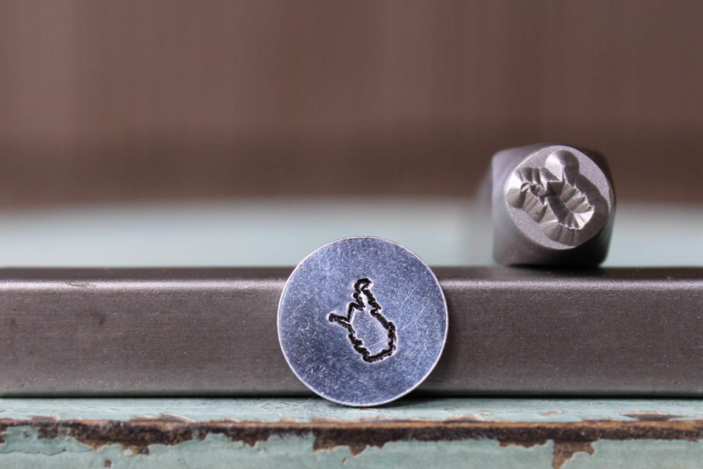 6mm US West Virginia State Single (Not a Set) Metal Punch Design Stamp CH-370