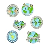 6 Pcs Cute Enamel Lapel Pins Sets Cartoon Animal Plant Fruits Foods Brooches Creative Pin Badges for Clothing Bags Backpacks Jackets Hat Accessory