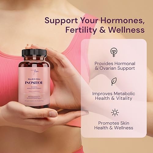 Miniatura 2 de Paquete de suplemento de inositol de primera calidad, suplemento de mio-inositol y D-Chiro inositol para mujeres 4100 mg (proporción 401) - Soporte