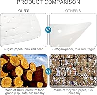 Vista 4 de Revestimientos para freidora de aire, 7.5 pulgadas, 100 piezas de papel pergamino perforado de alta calidad compatible con Philips, Cozyna, Secura