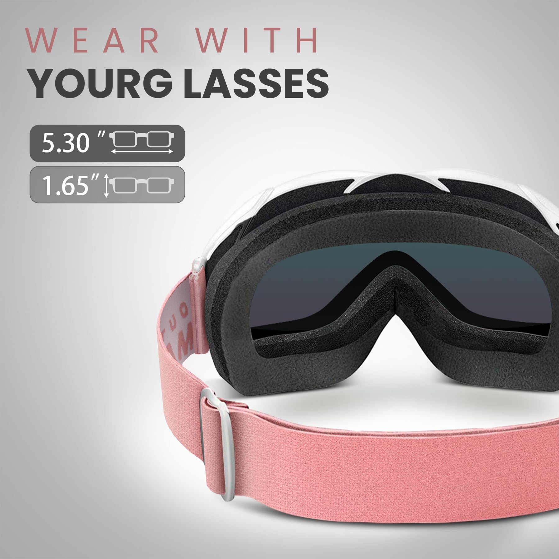 OutdoorMaster OTG Ski Goggles, Over Glasses Ski/Snowboard Goggles for Men Women & Youth - Image 3