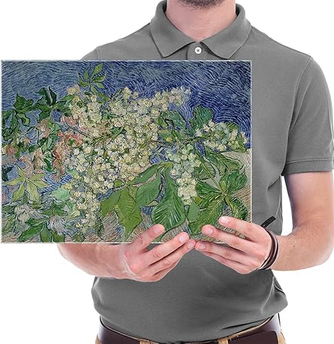 Miniatura 5 de Wieco Art Lienzo con ramas de castaño floreciente, impresiones de arte de Vincent Van Gogh, pinturas famosas, reproducción clásica, cuadros de