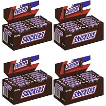 SNICKERS Bar 4 x 32 x 50 g Milk Chocolate Filled with Fine Candy Cream and Caramel with Peanuts