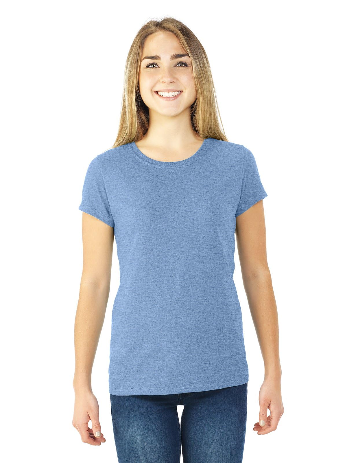 Fruit Of The Loom Women's Carolina Heather Sofspun Junior Fit T-Shirt, S,