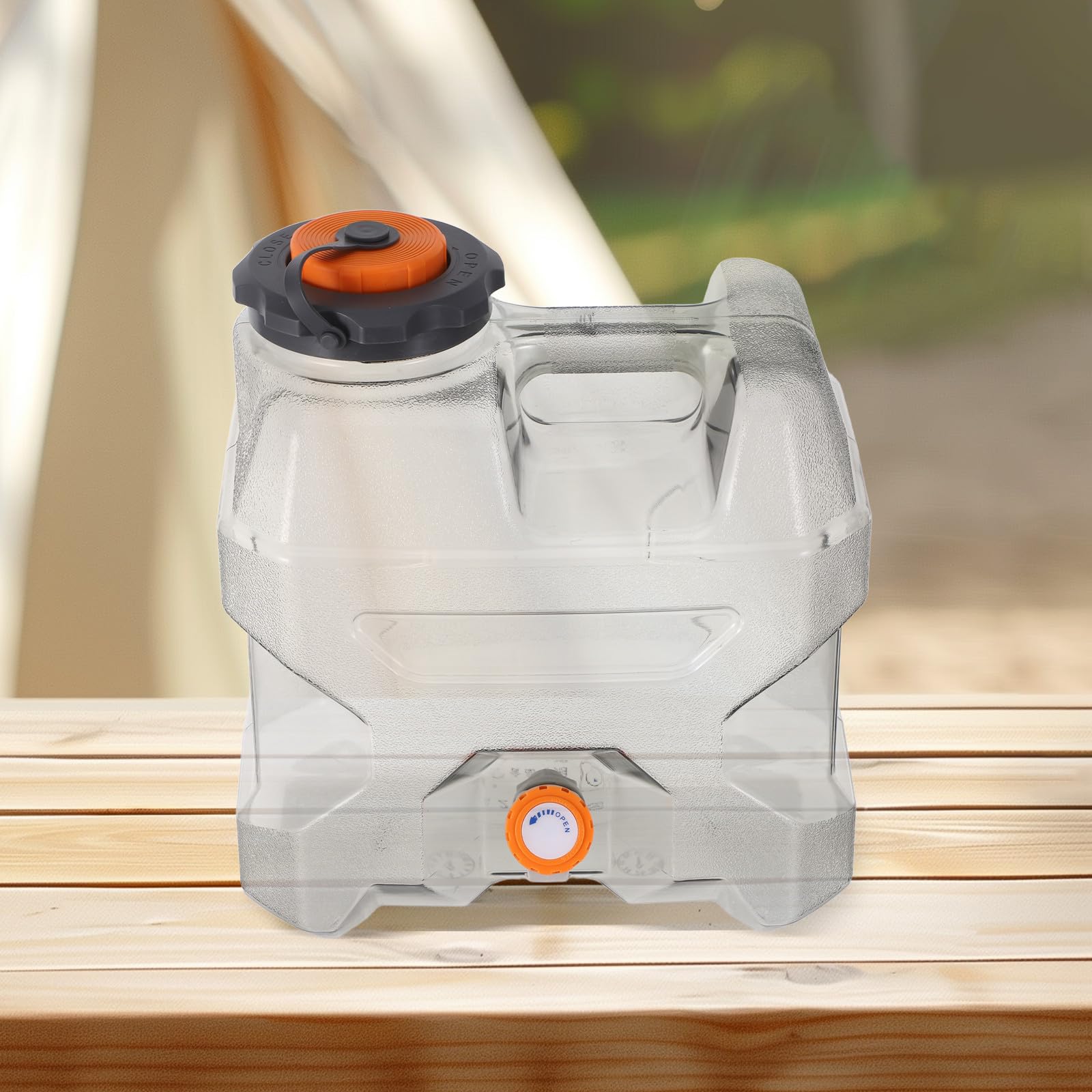 Zerodeko Tragbarer Camping Wasserbehälter 12l aus PC mit Großem Fassungsvermögen und Leichtem Design für Outdoor Wandern und Notfälle mit Praktischem Zapfhahn