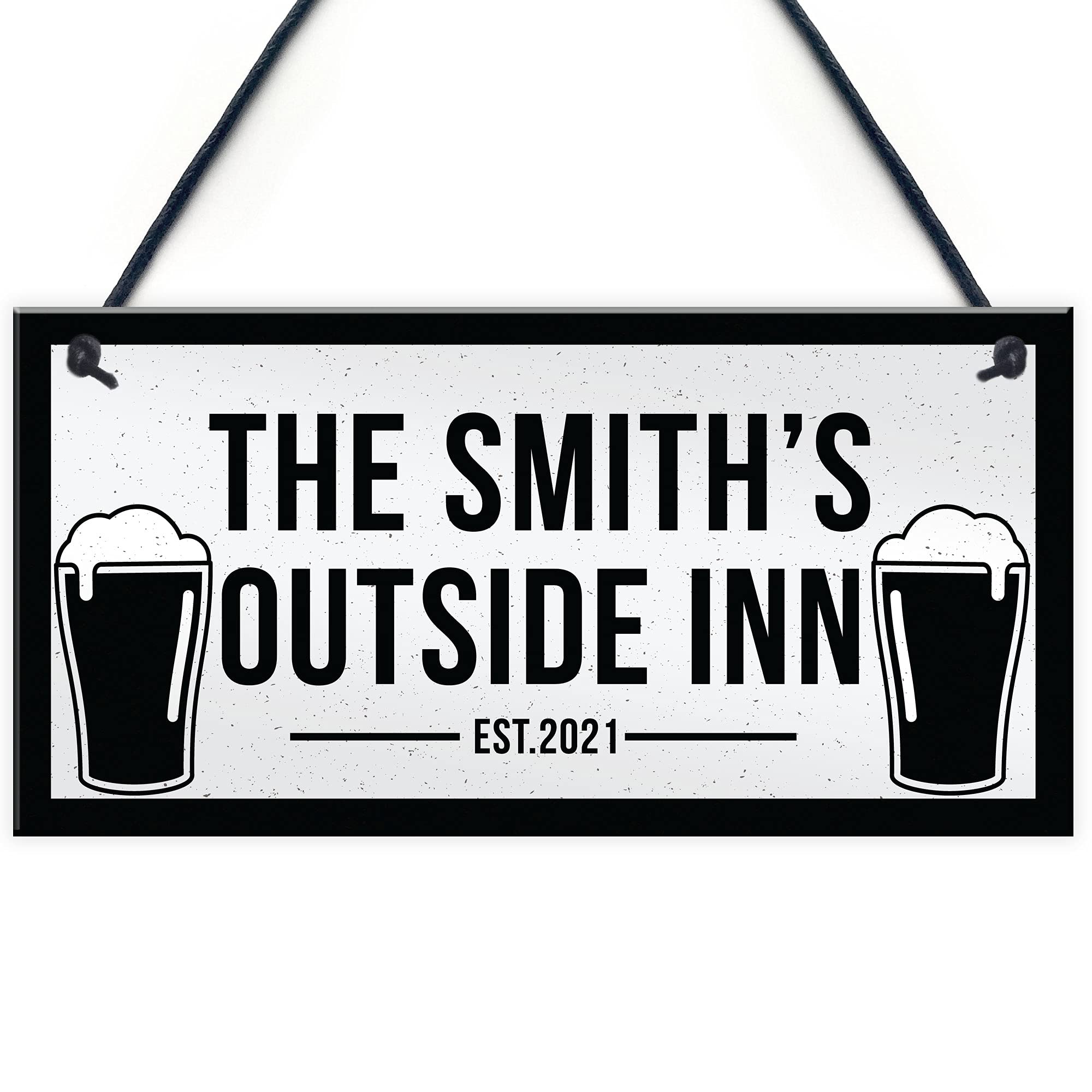 Red Ocean Home Bar Personalised Sign Novelty Garden Sign Man Cave Beer Garden Plaques