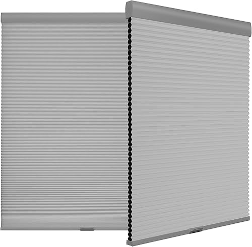 Boolegon Persianas celulares opacas sin cordones con diseño de panal para ventanas, persianas de panal para puertas correderas, oficina, sala de