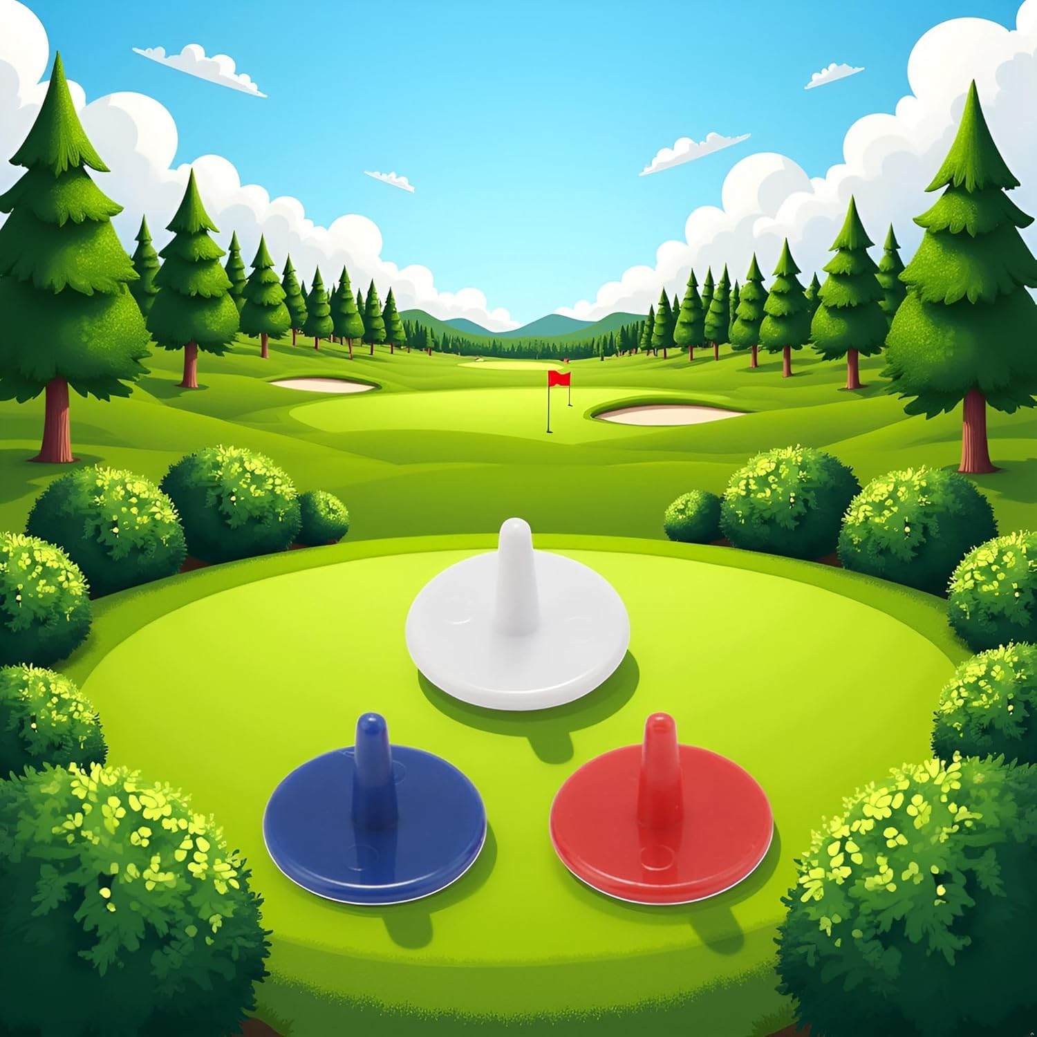 Naklejki do piłek golfowych 18 mm plastik 50 sztuk