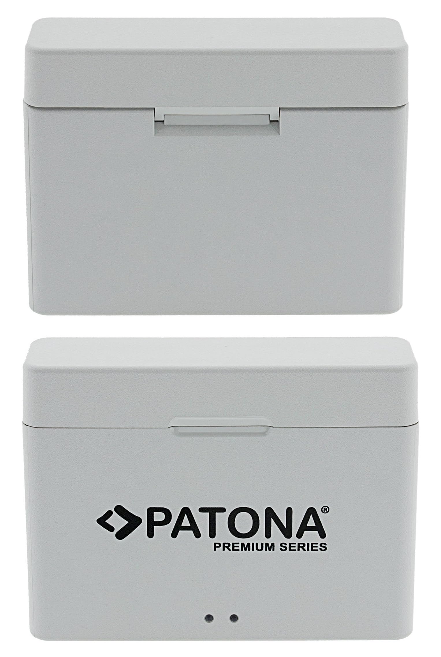 PATONA Premium Dual Charging Box per DJI Osmo Action 3 4 5 6 – Caricatore con connessione USB-C e indicatore di carica – per 2 batterie BCX202, ricarica sicura grazie al sistema MCU, cavo USB C