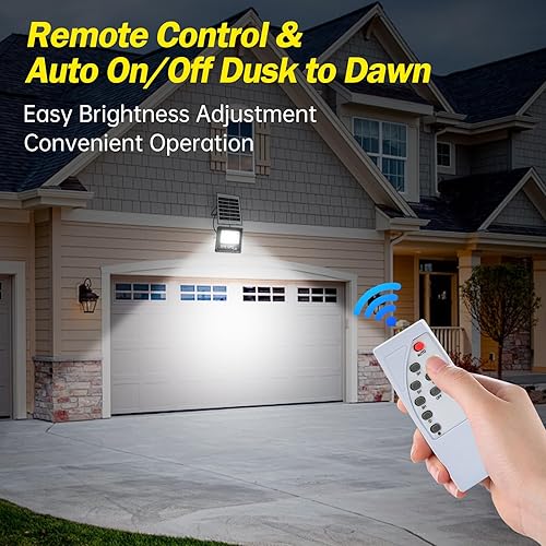 Miniatura 2 de Luces solares impermeables para exteriores, reflectores de seguridad IP67, encendido y apagado automático, 6500 K luces solares exteriores con