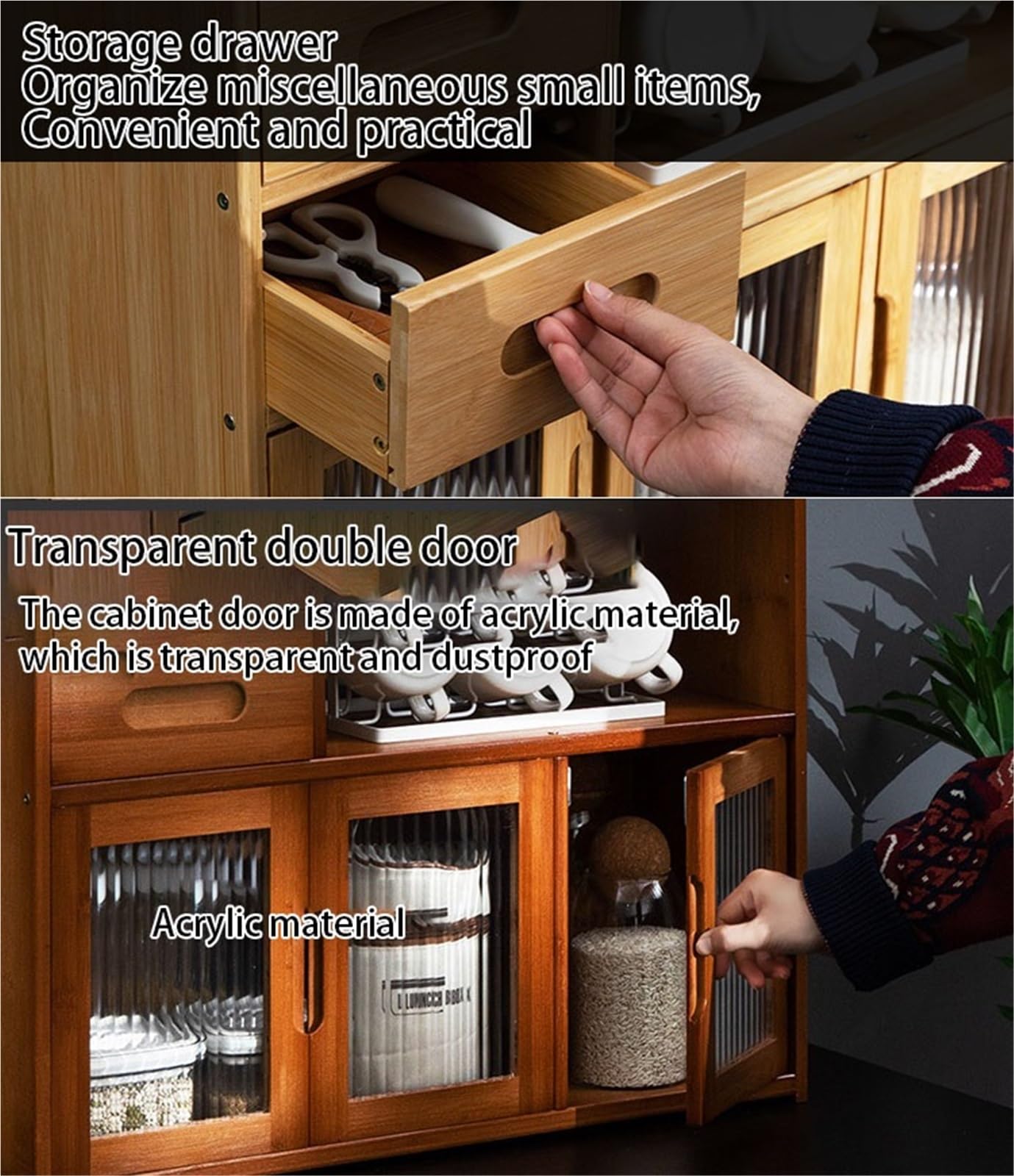 Scolapiatti da cucina in bambù con struttura solida naturale Sto Cabinet s mensola espositore 42 cm nizer per casa e ufficio