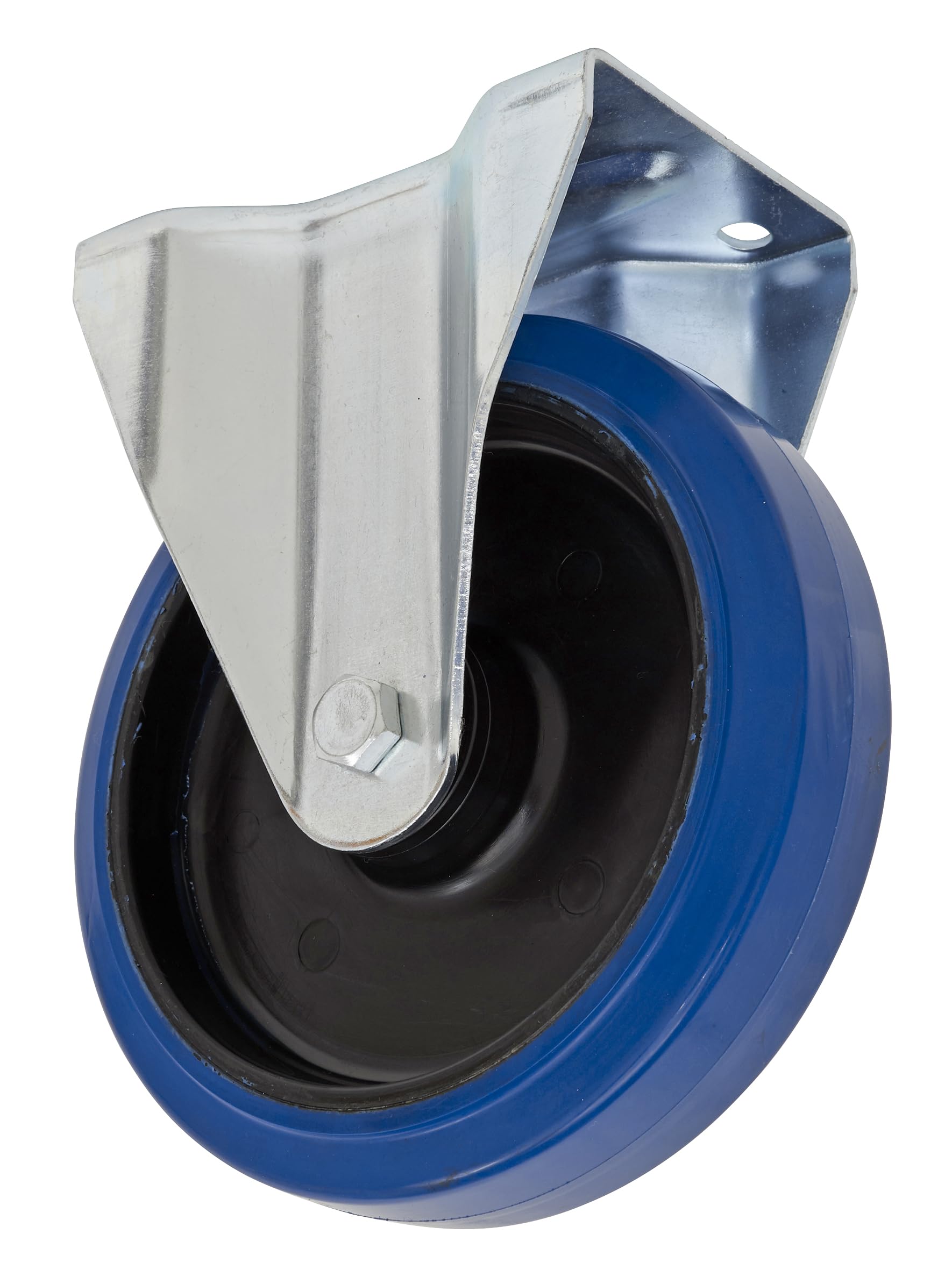 Roulette fixe caoutchouc bleu Ø 160 mm pour déplacer vos charges lourdes