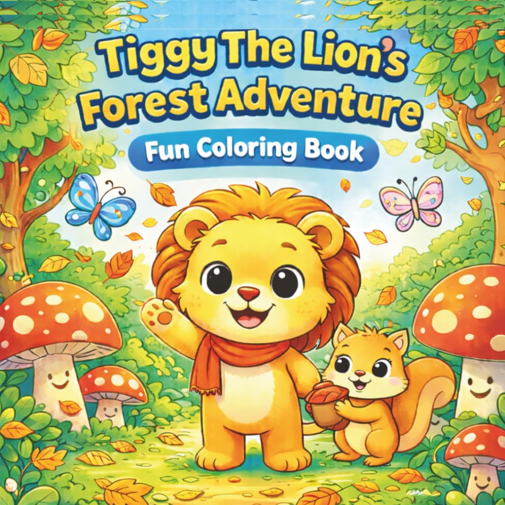 Tiggy The Lions Forest Adventure: Fun Coloring Book