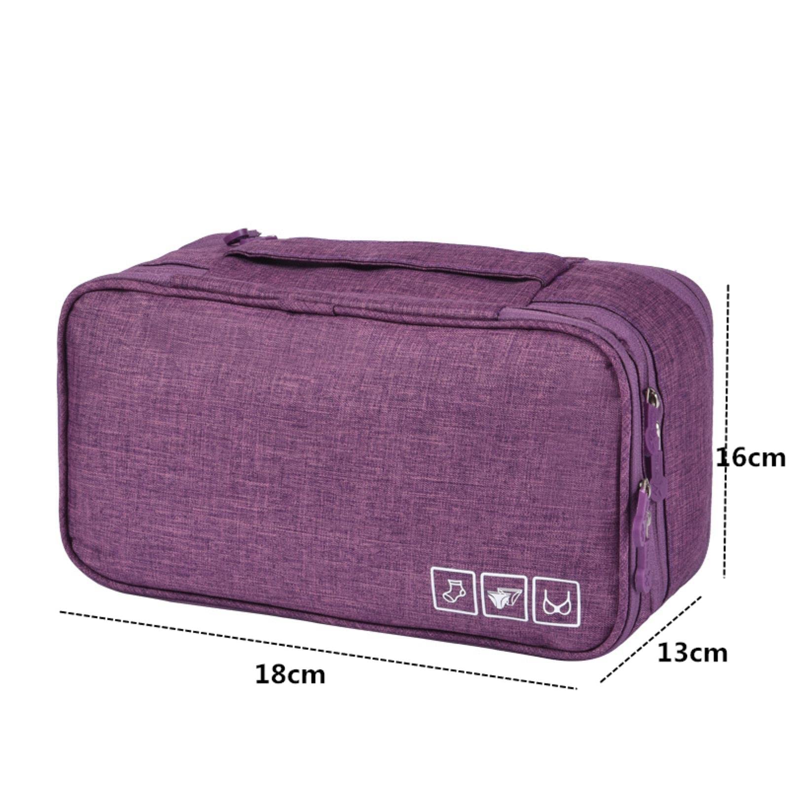 1 Pezzo Portatile Reggiseno Biancheria Intima Calzini Borsa custodie da Viaggio Impermeabili Grande capacità Trucco organizzatore Vestiti Borse di Finitura-Grigio