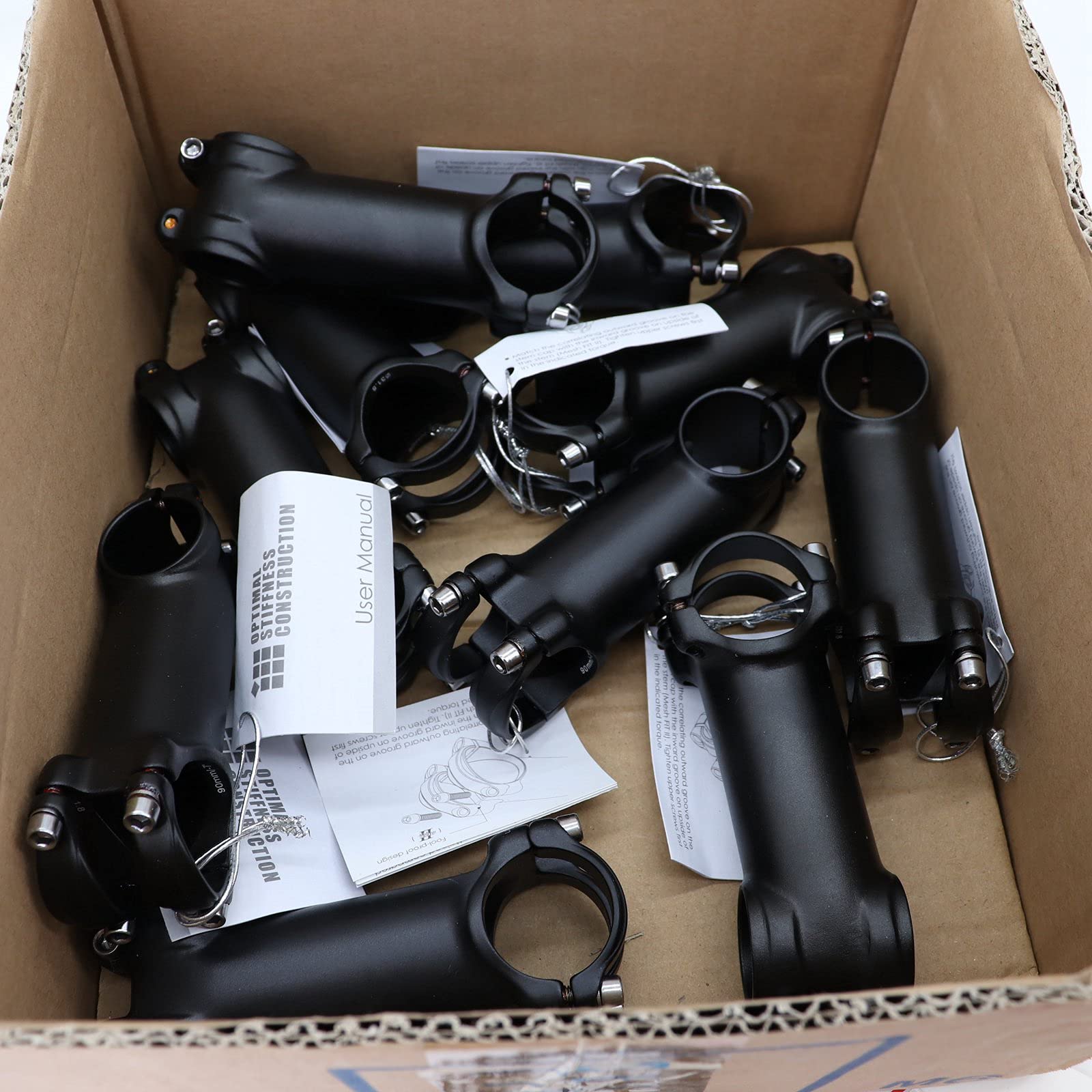 Attacco Manubrio MTB Stelo da Bici Ultralight 7 Grado 17 MTB. Black Bicycle STEM Alu 7050 31.8 60 70 80 90 100 mm 110 120 130 Attacco Manubrio (Color : No Logo 7-80)