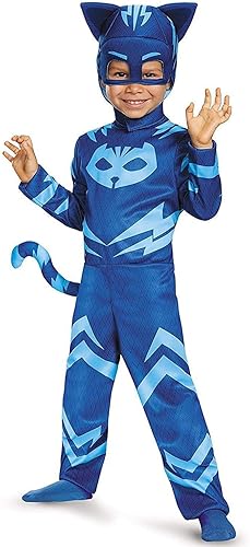 Catboy - Disfraz clásico de pijama para niños pequeños, talla M, 3T-4T por Disguise, Azul