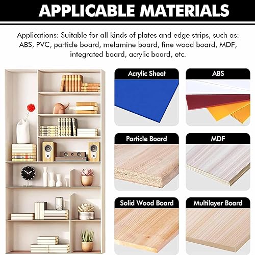 Miniatura 7 de Máquina de bandas, Bandera de borde para carpintería, Bandera de borde portátil, Máquina de bandas de borde de línea recta/curva, pegamento de