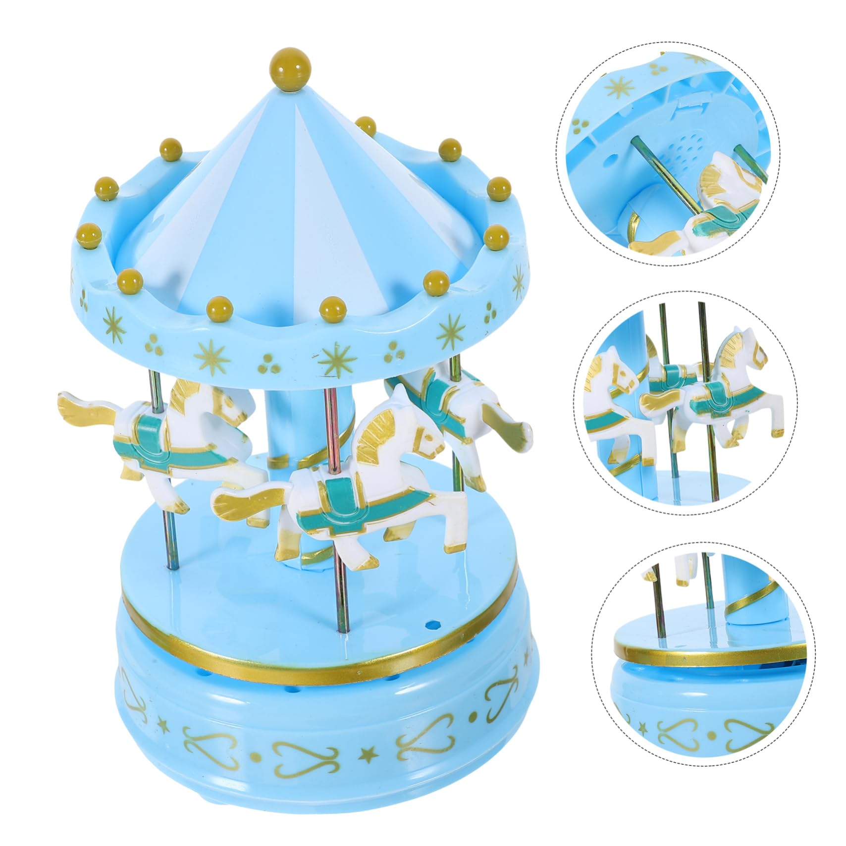 ABOOFAN Giostra Carillon per Casa Regalo di Compleanno Decorativo Carillon Elegante Musica Tranquilla Realizzato in Plastica Sana e Resistente per Portici Studi e Comodini