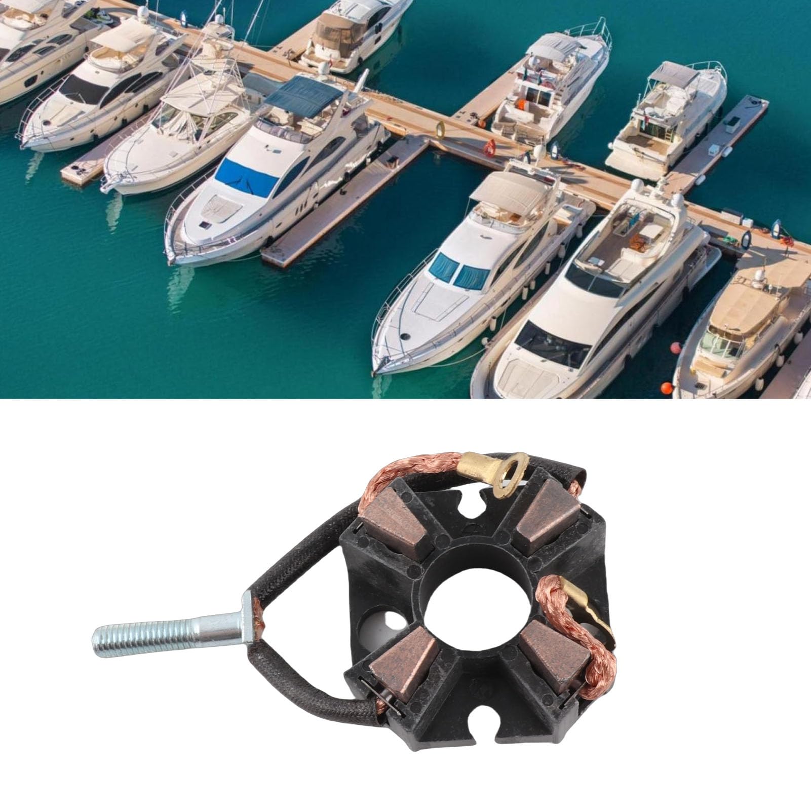 Yctze Portaspazzole Fuoribordo 40HP 66T 81840 00 per Motorino di Avviamento per Barche, Lunga Durata, Prestazioni Migliorate con Lega Metallica e Bobina in Rame Puro, Installazione