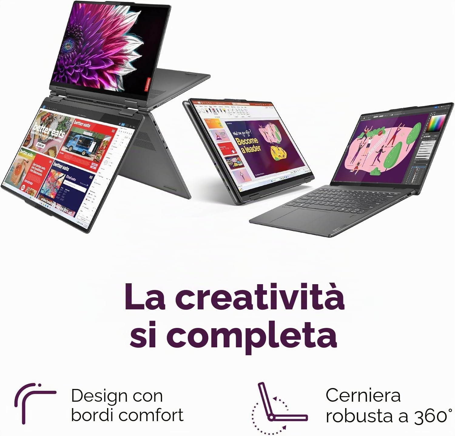 Lenovo 2024 Yoga 7i 2-in-1 AI Laptop, 16" WUXGA Touch, Intel 12-Core Ultra 7 155U (Beat i7-1355U), 16GB LPDDR5X RAM, 1TB SSD, retroilluminato, FP, FHD IR Webcam, AI Copilot, Win11 PRO, W/Portable SSD