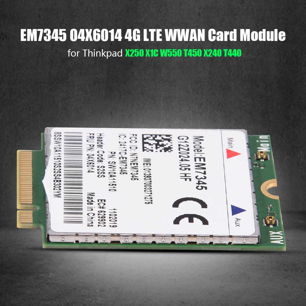 KIMISS EM7345 04X6014 4G, Modulo per Thinkpad X250 X1C Em7455 Dw5811e LTE WWAN Scheda W550 T450 X240 T440
