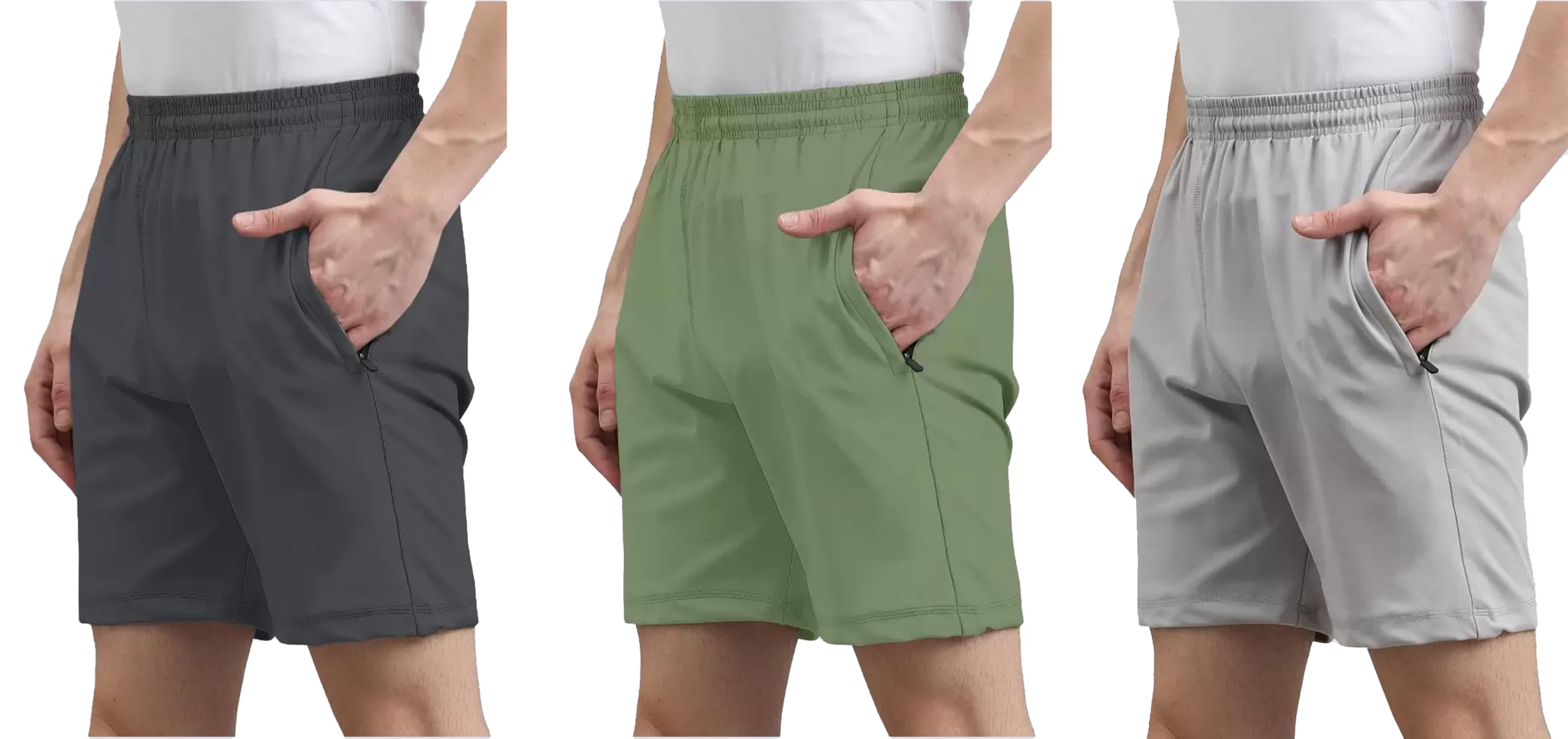 shine n' show - forever gorgeous Men Shorts || Men Shorts Casual || Men's Regular Shorts Outdoor Quick Dry Lightweight Sports Shorts 2 Zipper Pockets (Short)-picture-18