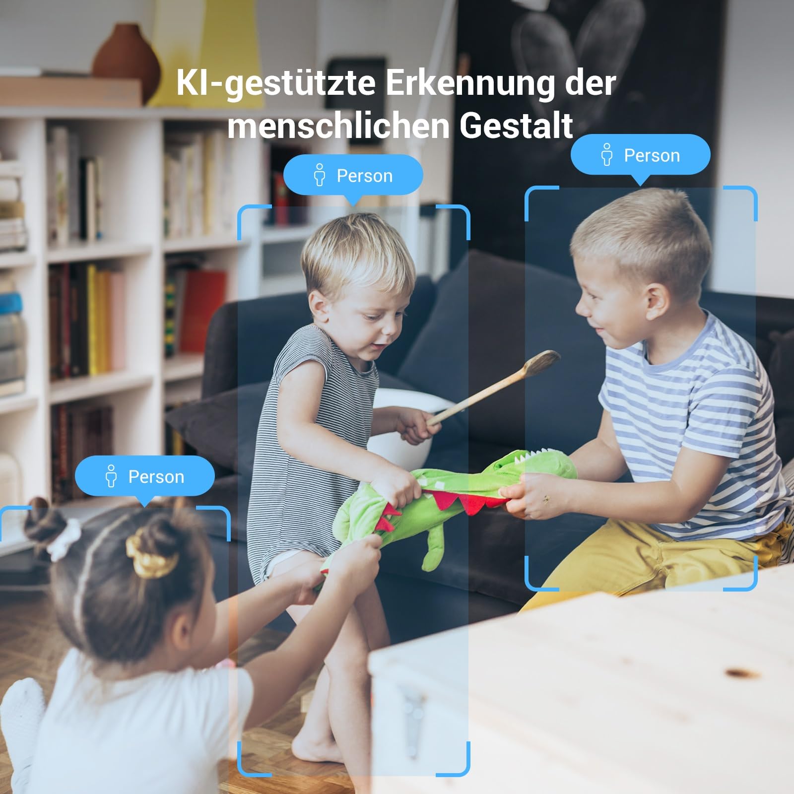 EZVIZ 2K WLAN Überwachungskamera Innen, 360° WLAN Kamera mit Personenerkennung, Auto Tracking und Starlight Farbnachtsicht, Haustierkamera mit APP und 2-Wege-Audio, Alexa, C6c 3MP