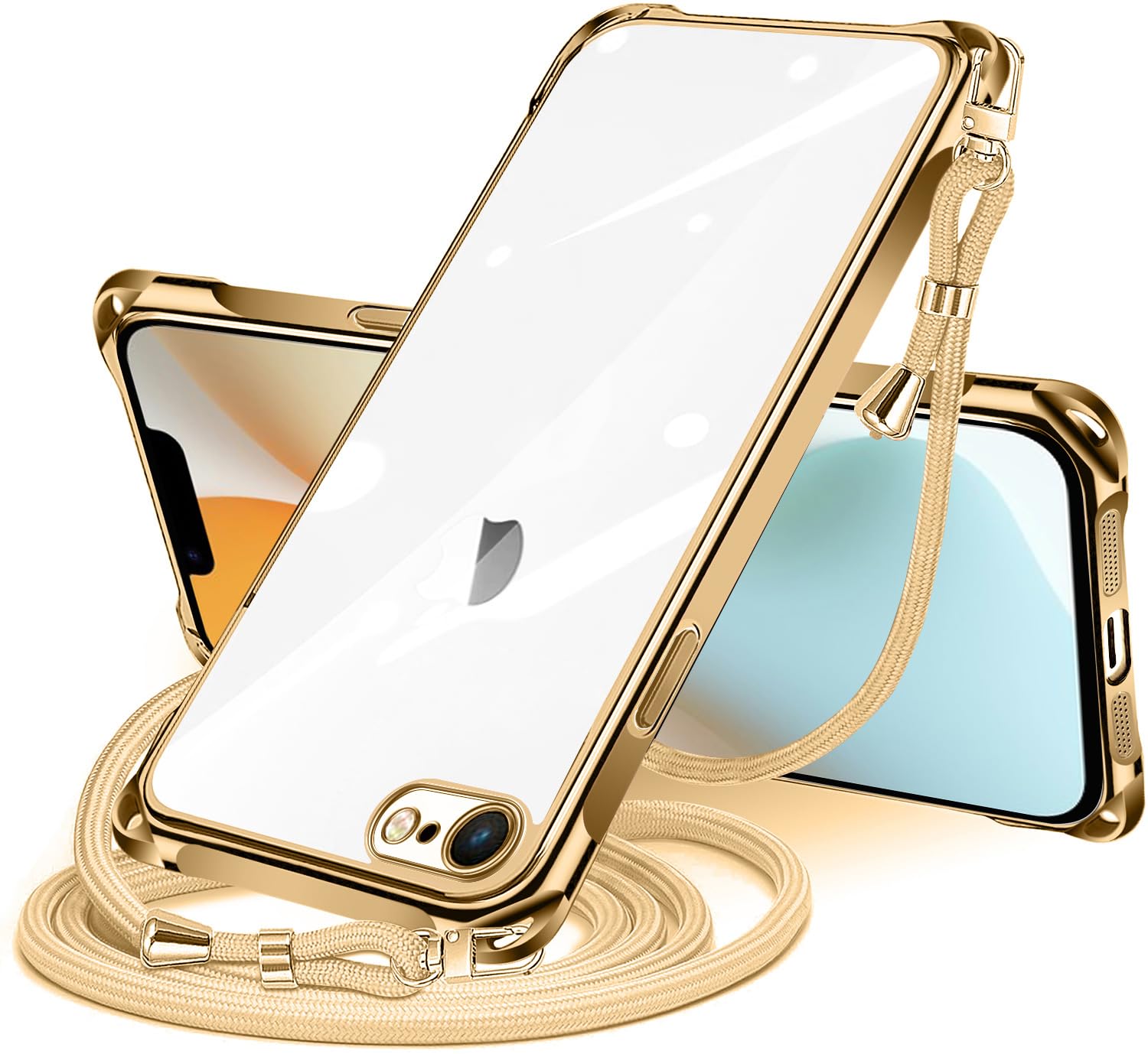 Amazon.co.jp: NISIILNG iPhone 16e 用 ケース クリア ショルダー