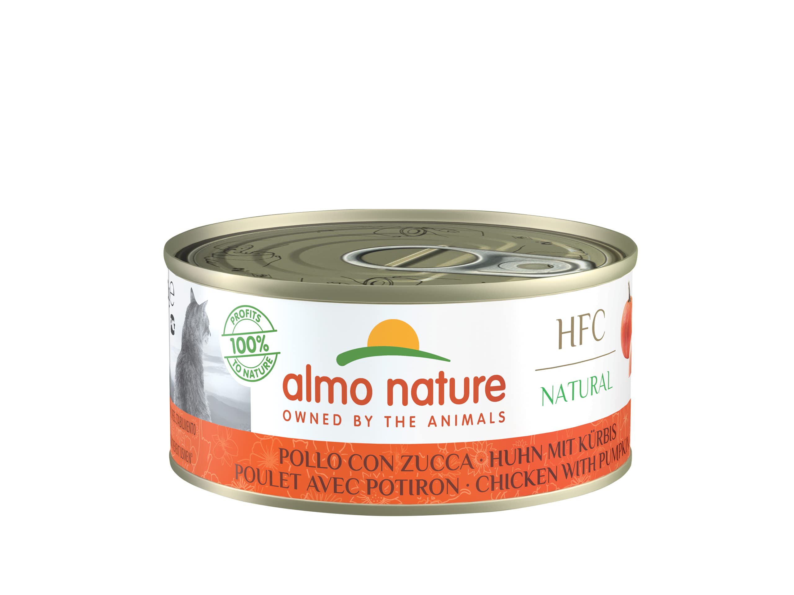 Almo Nature HFC Natural Nassfutter für Erwachsene Katzen - Thunfisch und Huhn - 150 g, 24er Pack