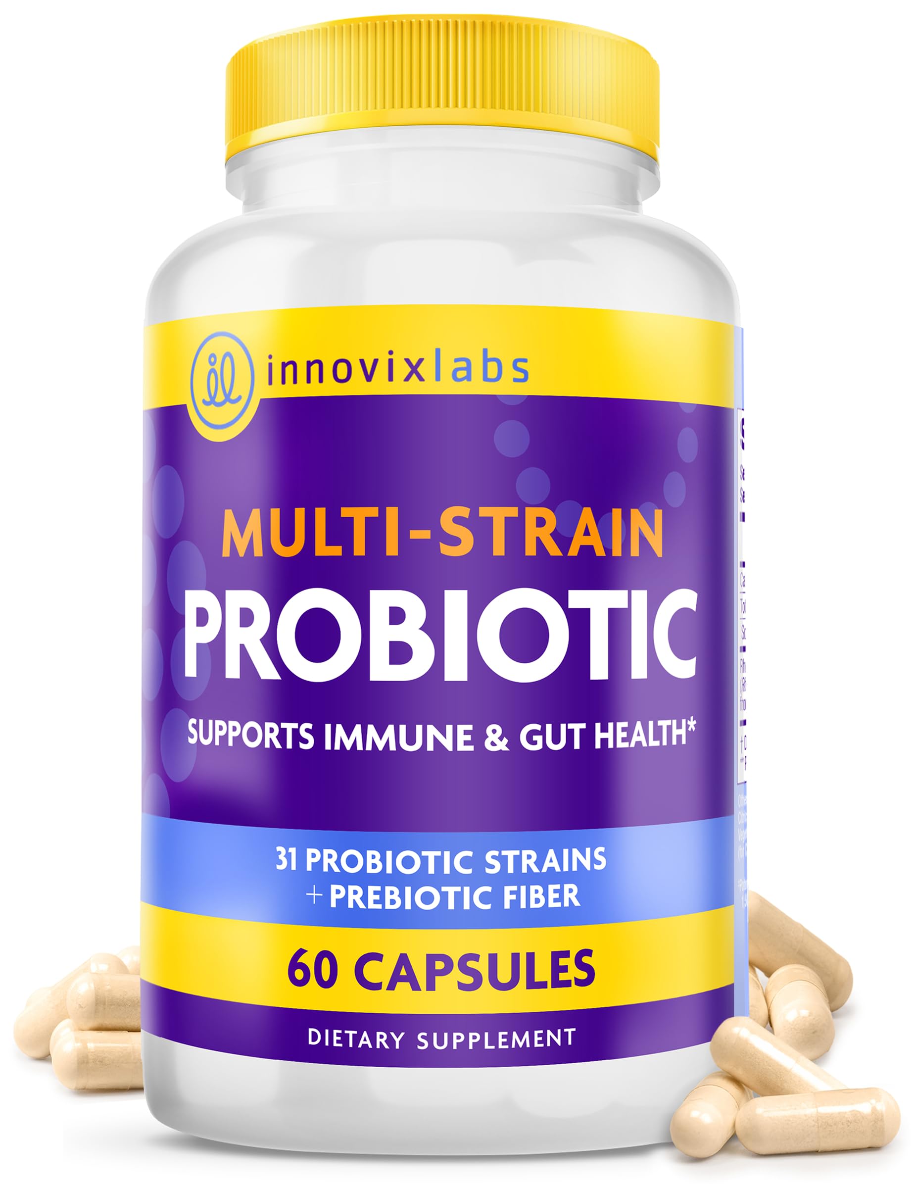 InnovixLabs, Multi-Strain Probiotic, 50 Billion CFU, 60 Delayed-Release Capsules