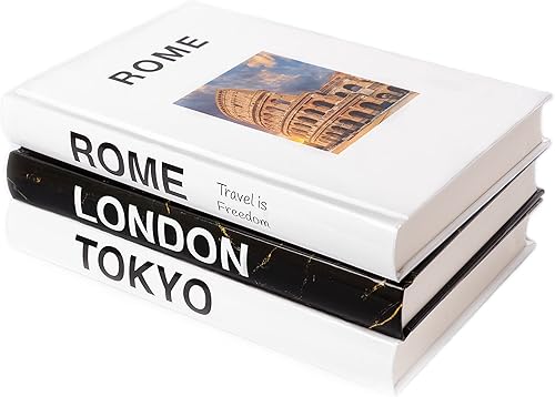 3 piezas de libros de decoración moderna pila de libros de tapa dura libro de exhibición para mesa de café libros de imitación para estantería