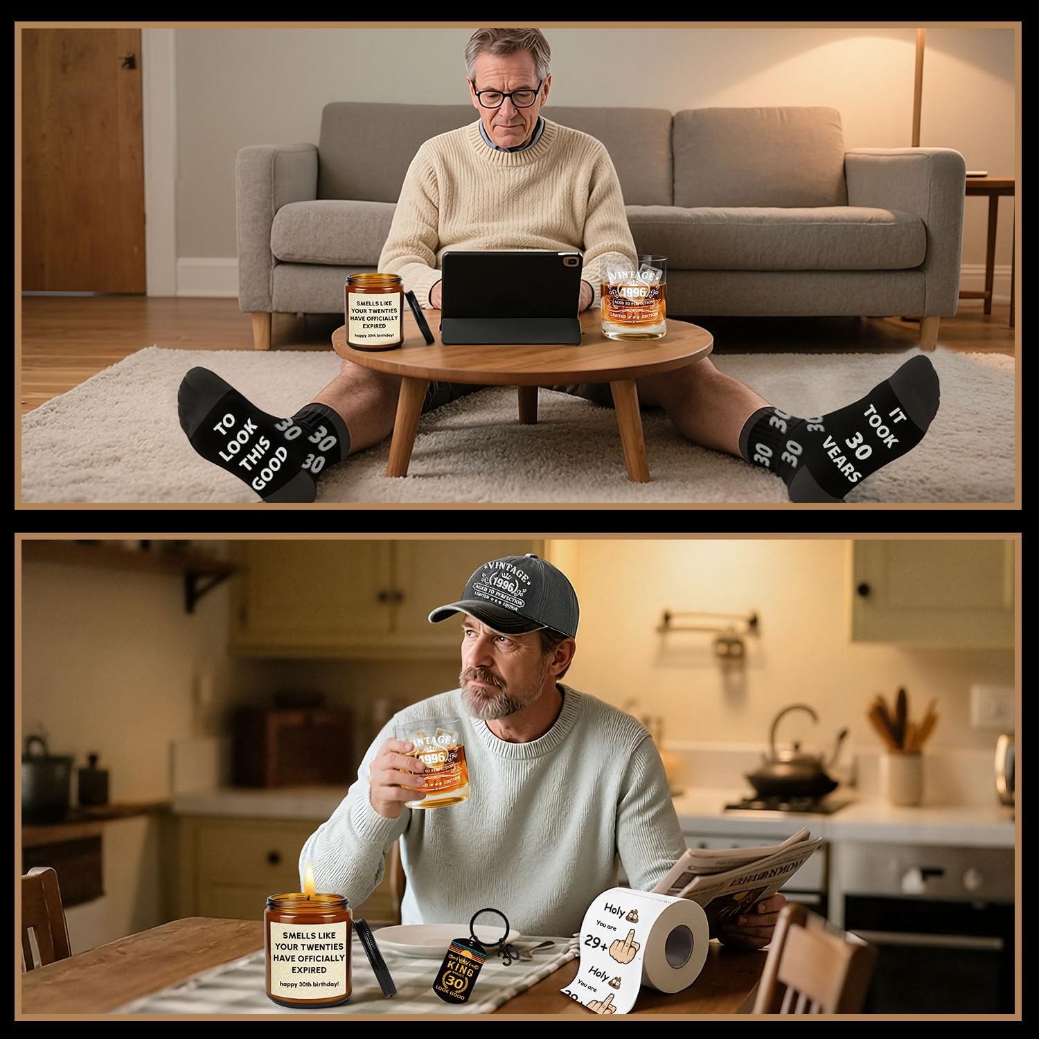 30th Birthday Gifts for Men, 30th Men’s Birthday Gifts for Men Who Have Everything Vintage 1996 Whiskey Glass Baseball Cap 30 Year Old Funny Personalized Birthday Gifts for Him Husband Boyfriend Dad - Image 6