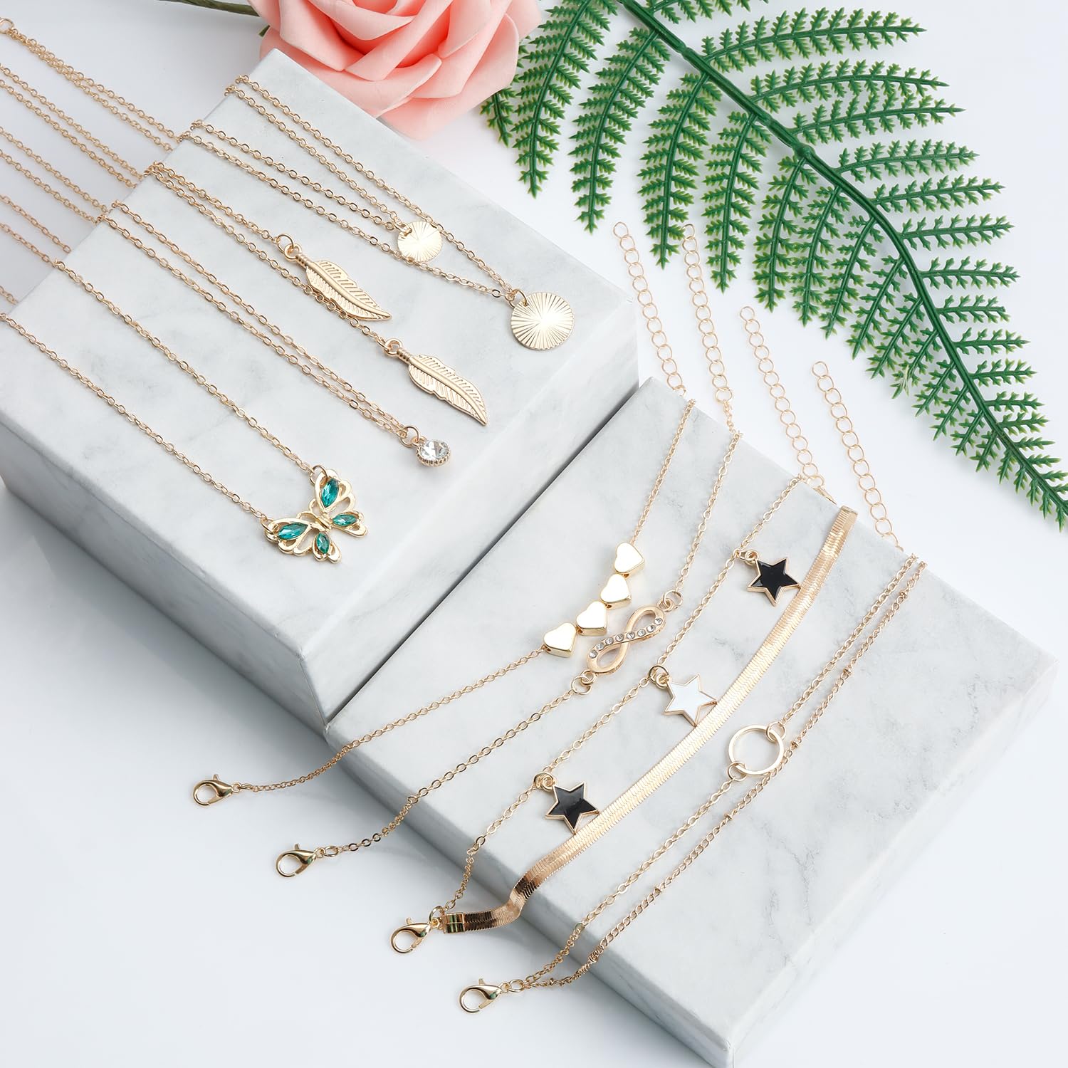 Coffret Bijoux Or Rose Argenté Calendrier De L'avent Bijoux Doré, Calendrier De Lavent Bijoux 24 Bijoux Cadeaux Noël