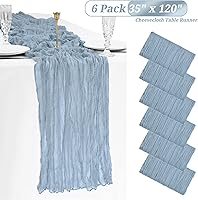 Vista 332 de Showgeous 10 Pack Baby Pink Cheesecloth Table Runner 10FT Long Semi-Sheer Gauze Table Runner Boho or Rustic Wedding Decor for Wedding Decor Arch
