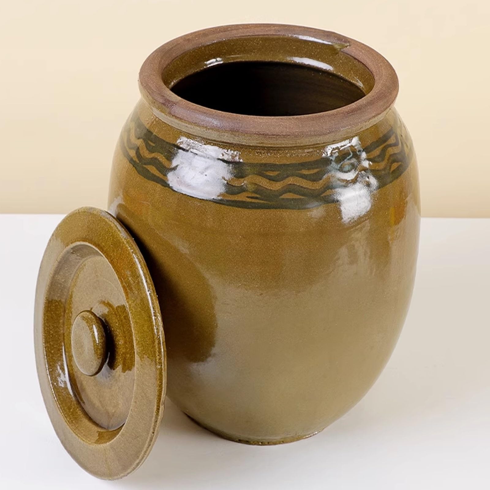 Ceramiczny słoik na ryż, hermetyczny pojemnik do przechowywania żywności z pokrywką, idealny do przechowywania soi, kukurydzy, mąki, płatków owsianych i karmy dla zwierząt domowych, idealny do
